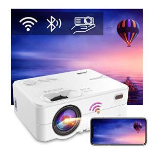 Proyector WiFi Bluetooth, Artlii Enjoy2 Mini Proyector Portatil, 1080P Soporte Full HD, Proyector Cine en casa 300 Inch Gran Tamaño, Compatible con Smartphone/Android/iOS/TV Stick